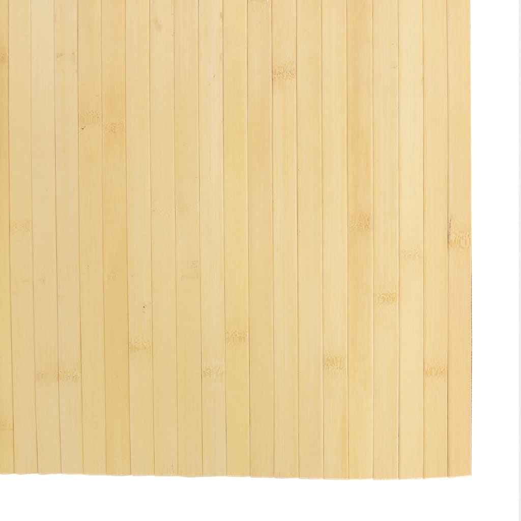 gulvtæppe 80x400 cm rektangulær bambus lys naturfarvet