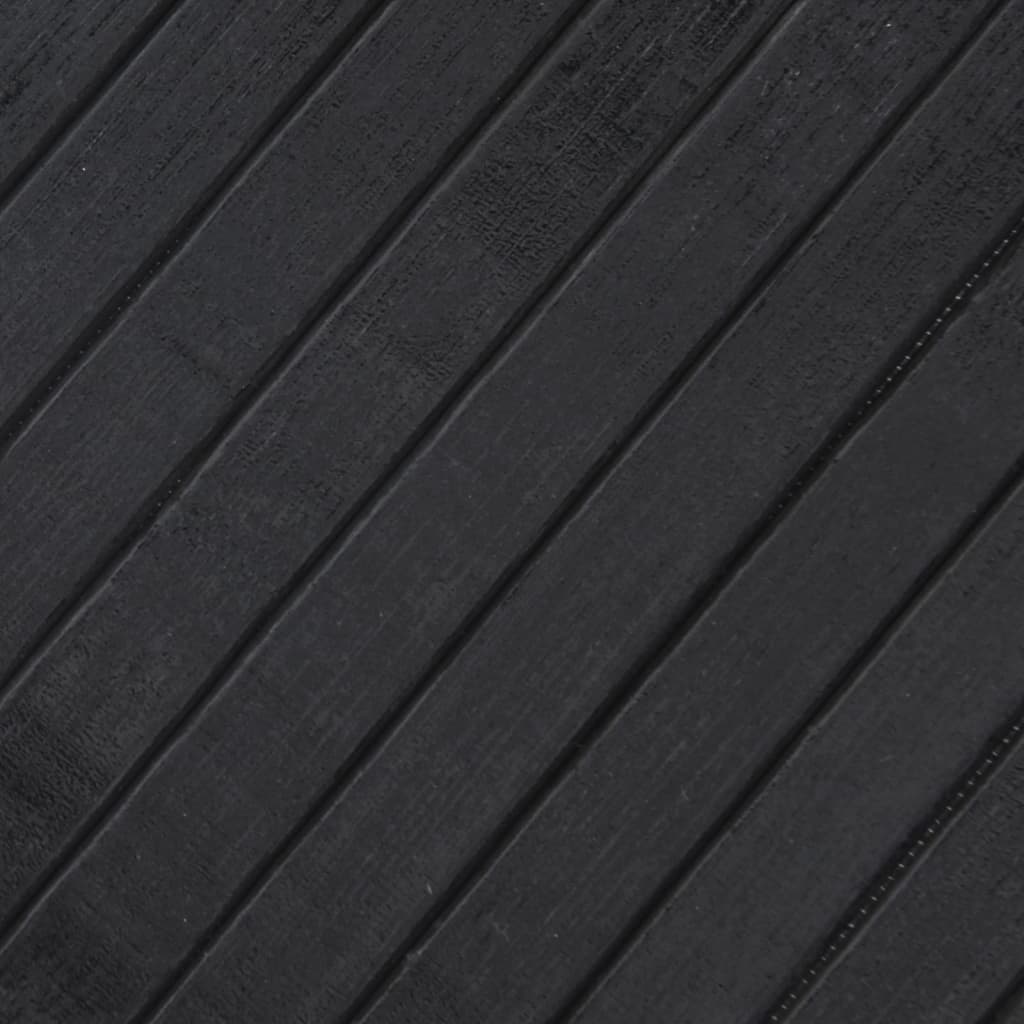 gulvtæppe 80x400 cm rektangulær bambus grå