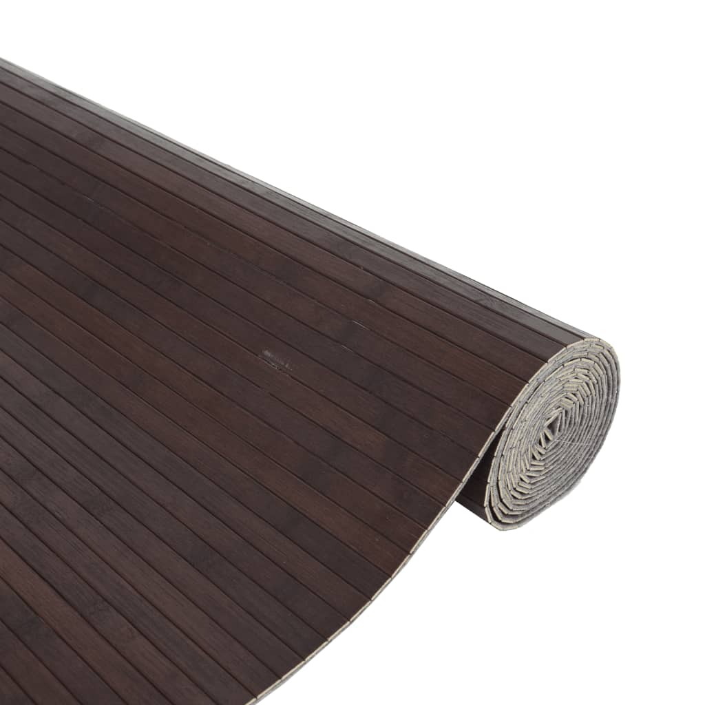gulvtæppe 80x400 cm rektangulær bambus mørkebrun