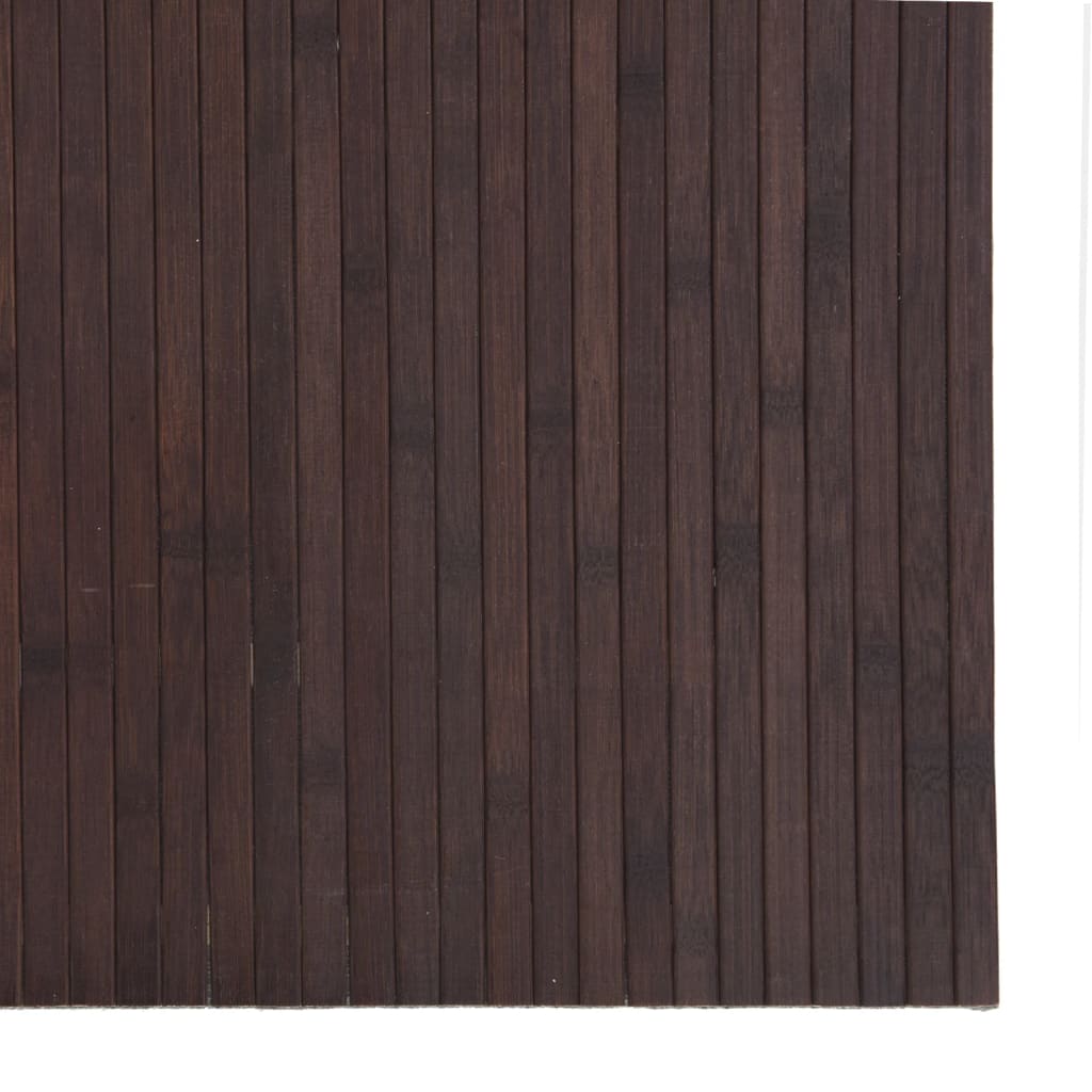 gulvtæppe 80x400 cm rektangulær bambus mørkebrun