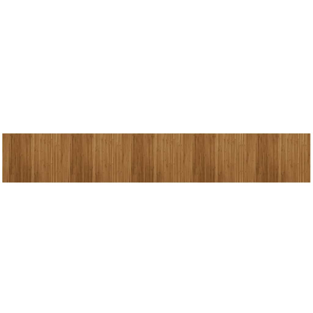 gulvtæppe 80x500 cm rektangulær bambus brun