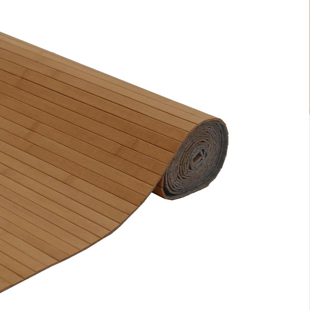 gulvtæppe 80x500 cm rektangulær bambus brun