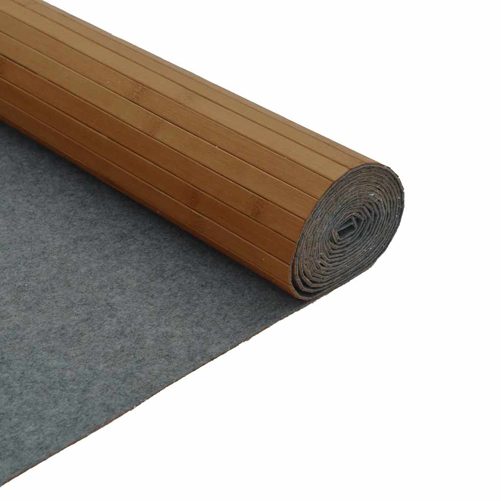 gulvtæppe 80x500 cm rektangulær bambus brun