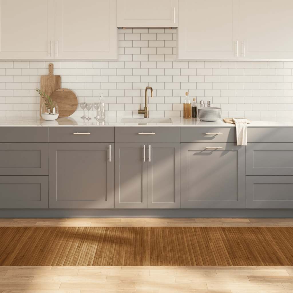 gulvtæppe 80x500 cm rektangulær bambus brun