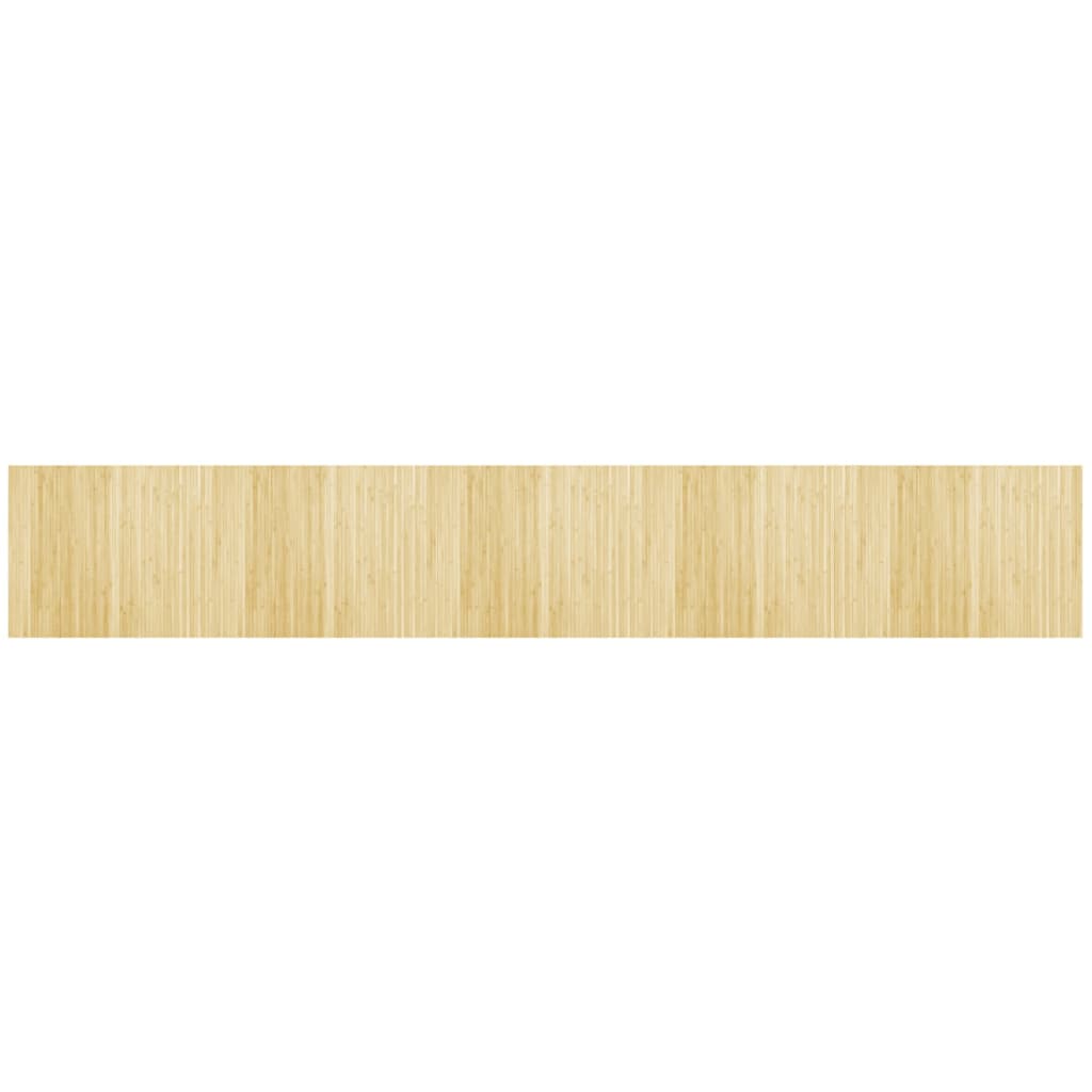 gulvtæppe 80x500 cm rektangulær bambus lys naturfarvet