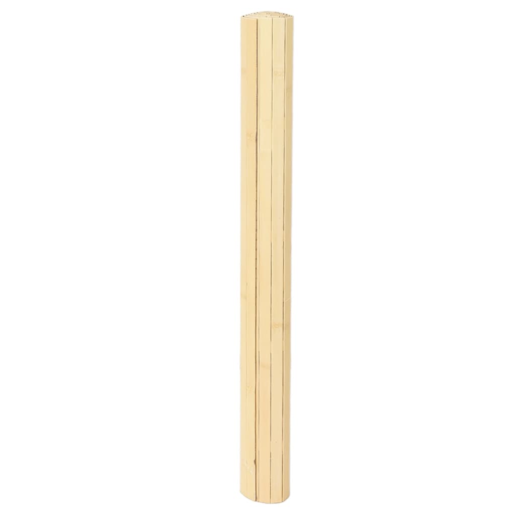 gulvtæppe 80x500 cm rektangulær bambus lys naturfarvet