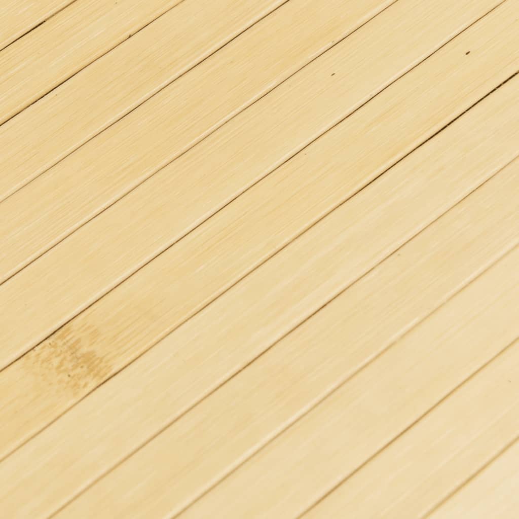 gulvtæppe 80x500 cm rektangulær bambus lys naturfarvet