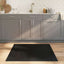 gulvtæppe 100x100 cm rektangulær bambus sort