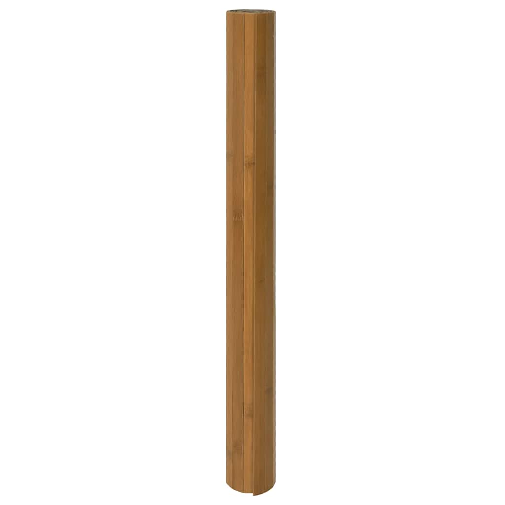 gulvtæppe 100x100 cm rektangulær bambus brun