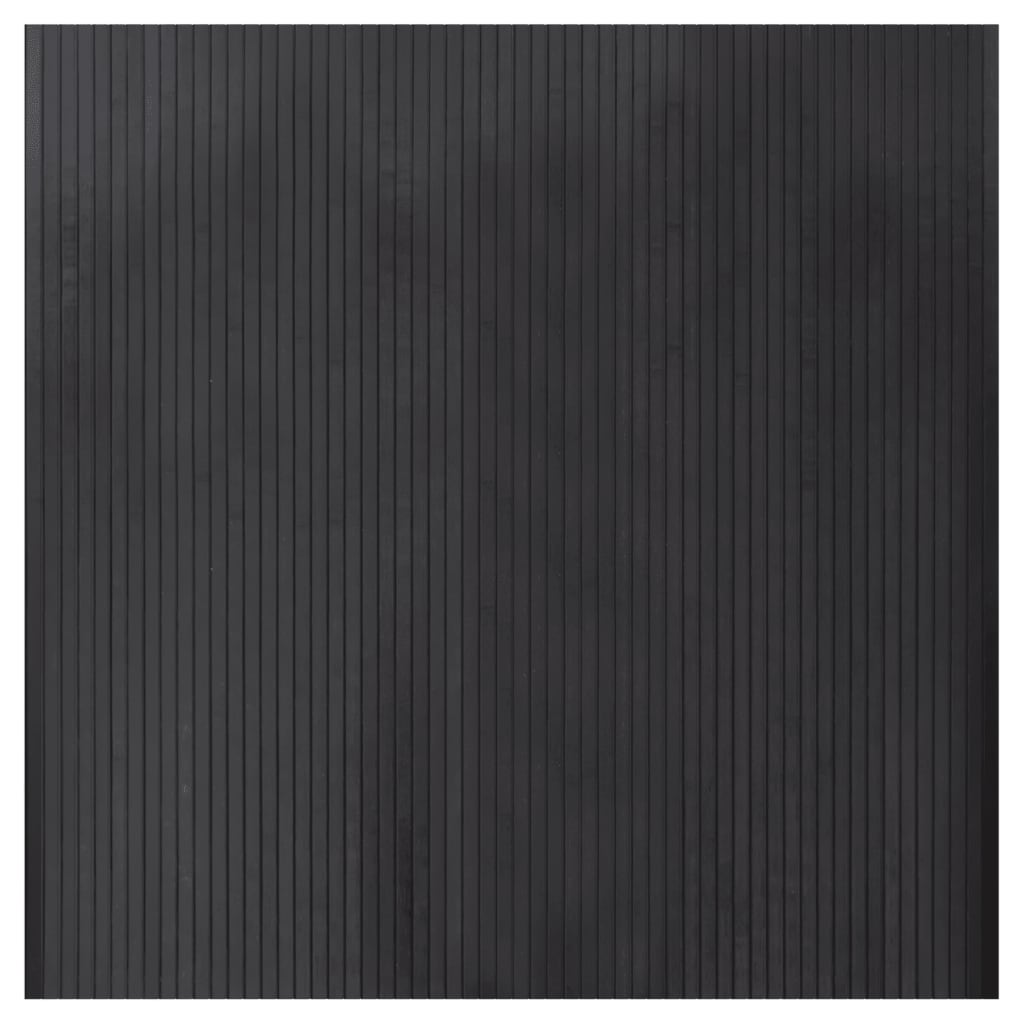 gulvtæppe 100x100 cm rektangulær bambus grå