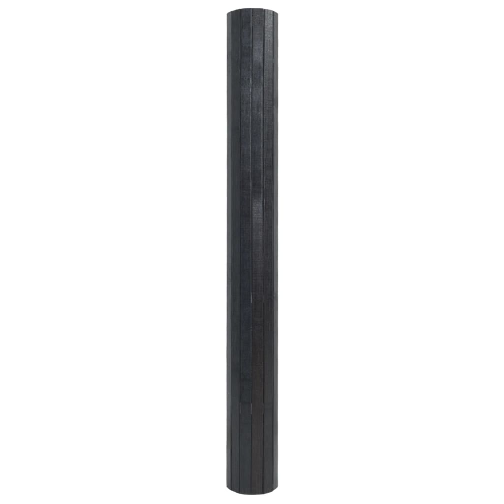 gulvtæppe 100x100 cm rektangulær bambus grå