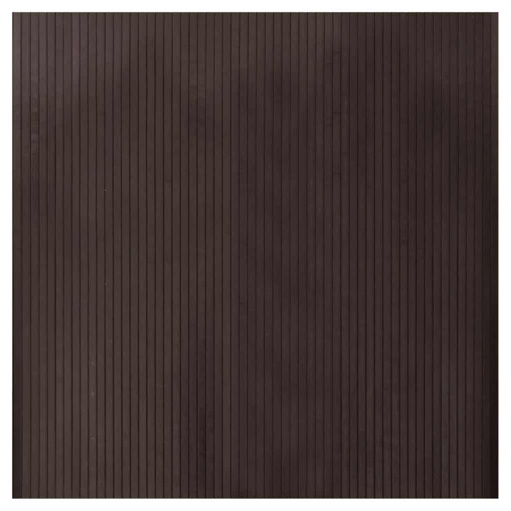 gulvtæppe 100x200 cm rektangulær bambus mørkebrun