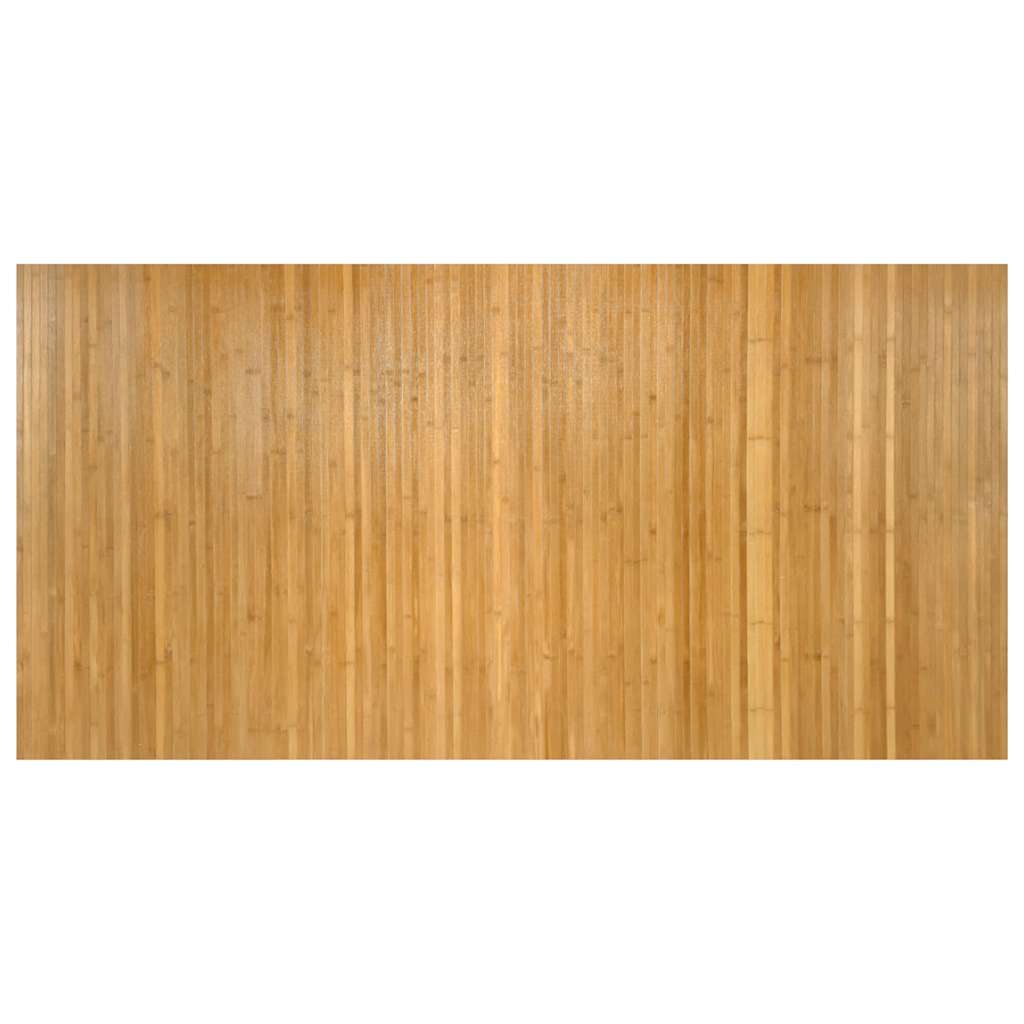 gulvtæppe 100x200 cm rektangulær bambus naturfarvet