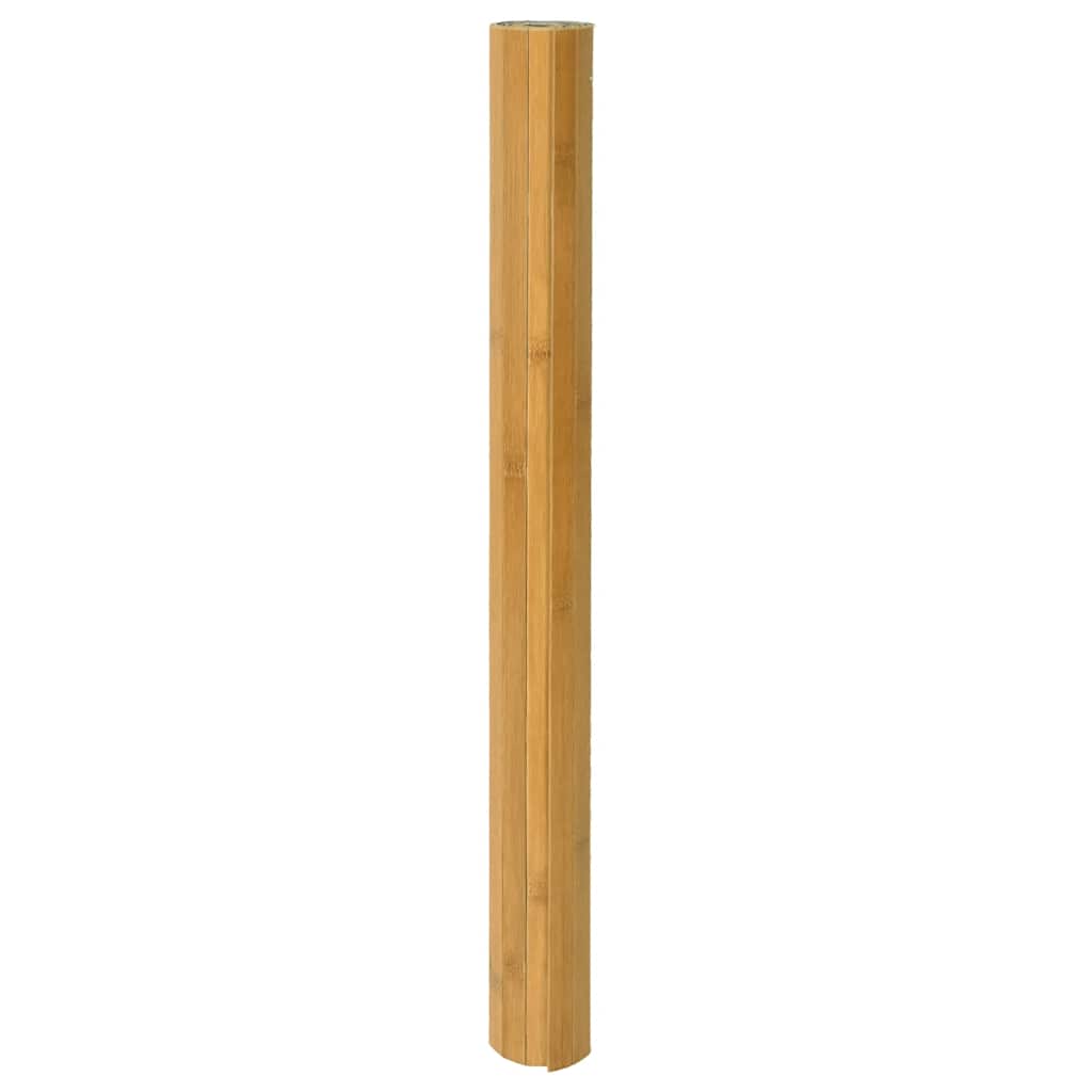 gulvtæppe 100x200 cm rektangulær bambus naturfarvet