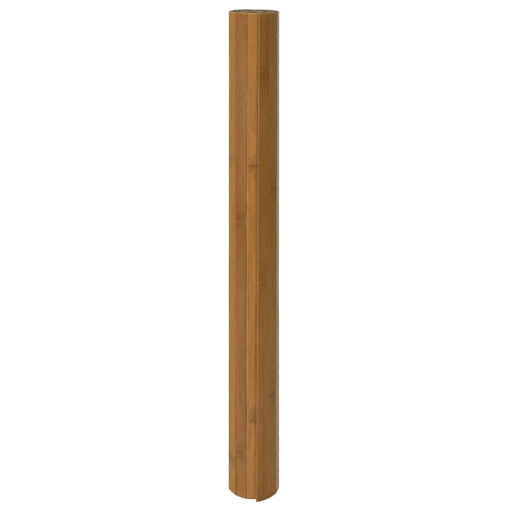 gulvtæppe 100x200 cm rektangulær bambus brun