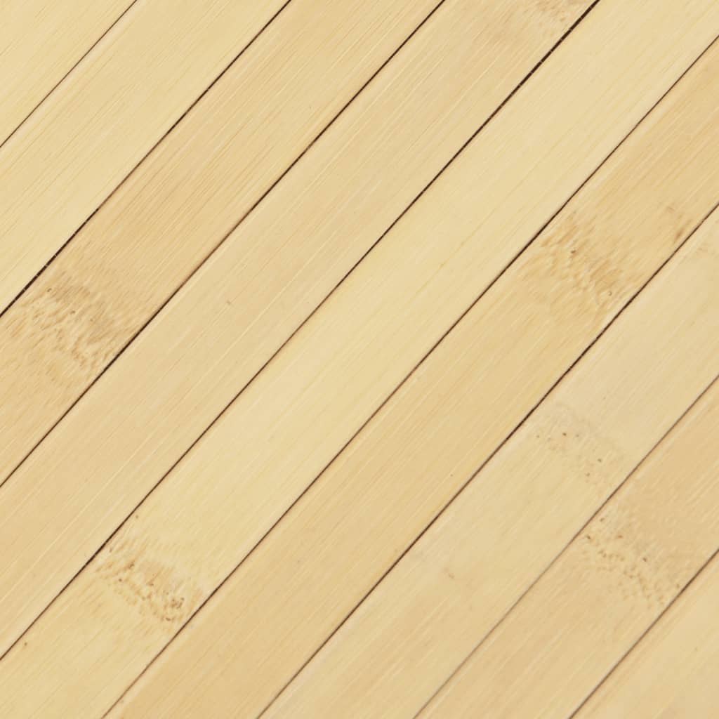 gulvtæppe 100x200 cm rektangulær bambus lys naturfarvet