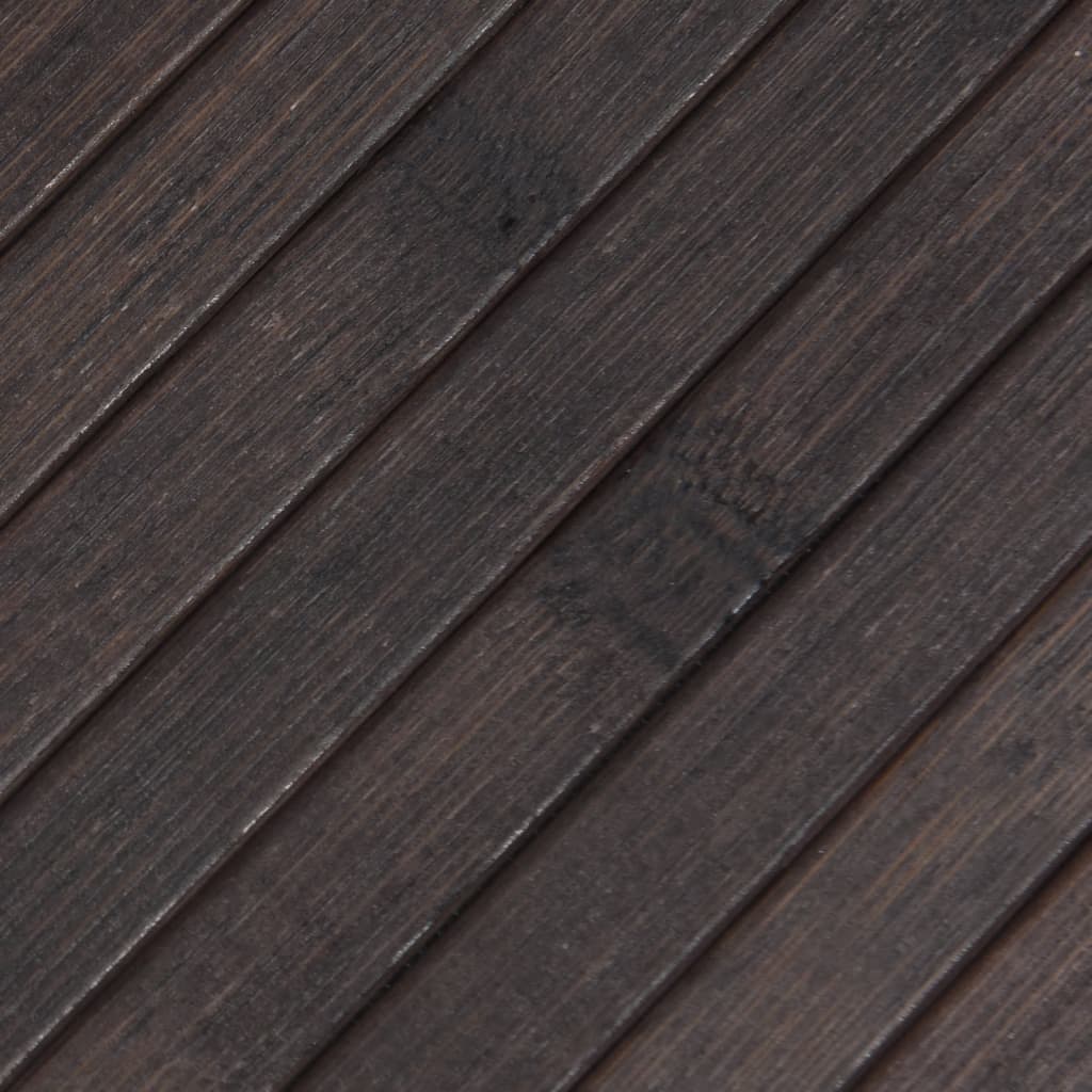 gulvtæppe 100x200 cm rektangulær bambus mørkebrun