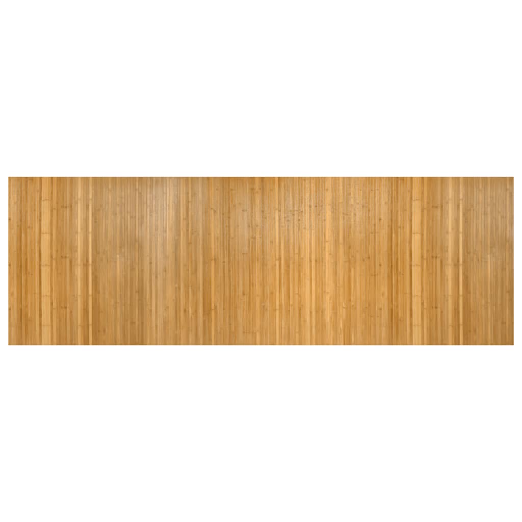 gulvtæppe 100x300 cm rektangulær bambus naturfarvet