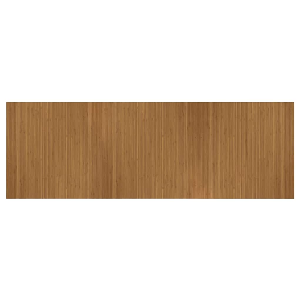 gulvtæppe 100x300 cm rektangulær bambus brun