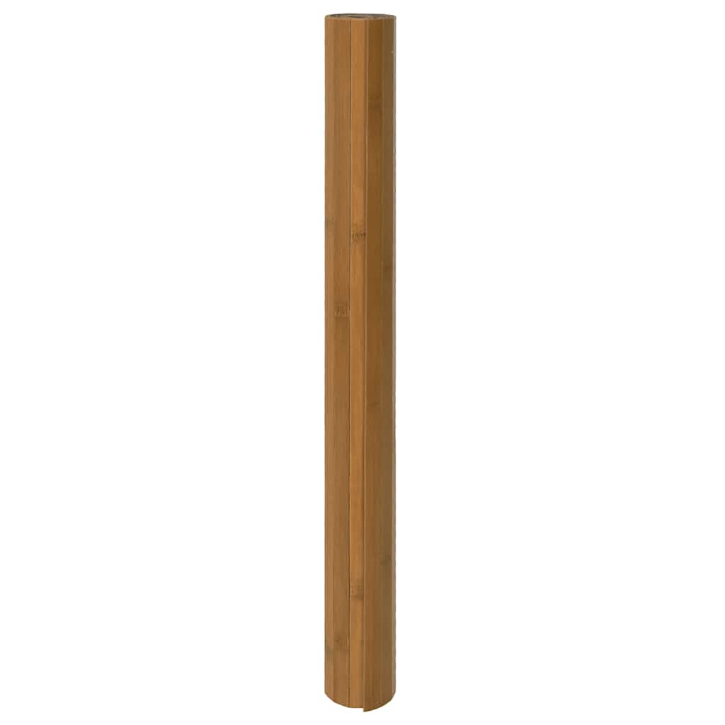 gulvtæppe 100x300 cm rektangulær bambus brun