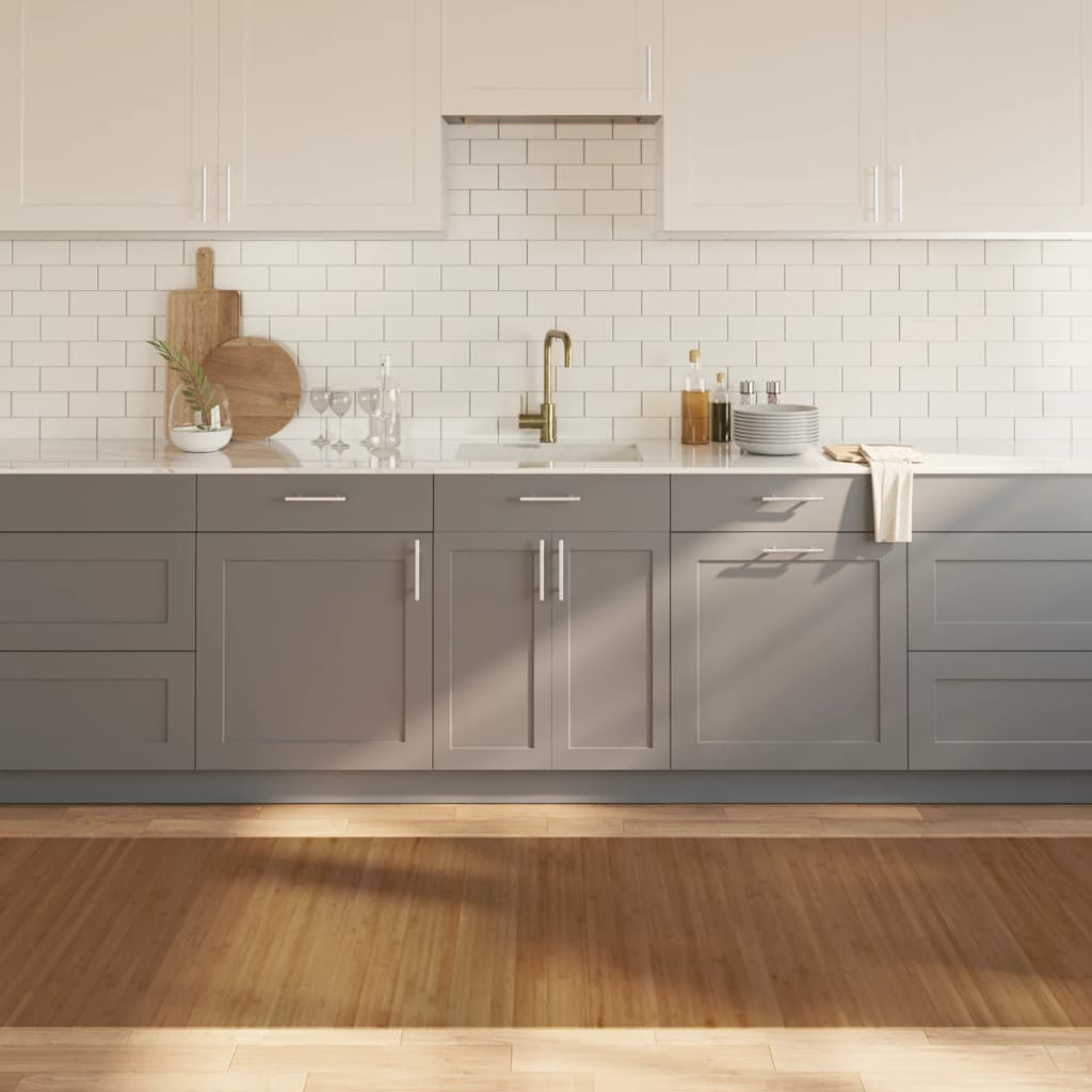 gulvtæppe 100x300 cm rektangulær bambus brun