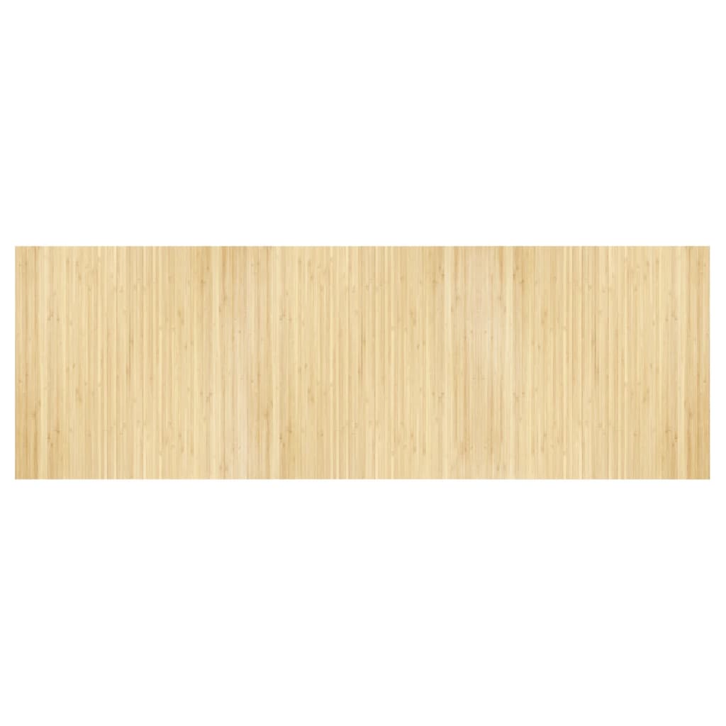 gulvtæppe 100x300 cm rektangulær bambus lys naturfarvet