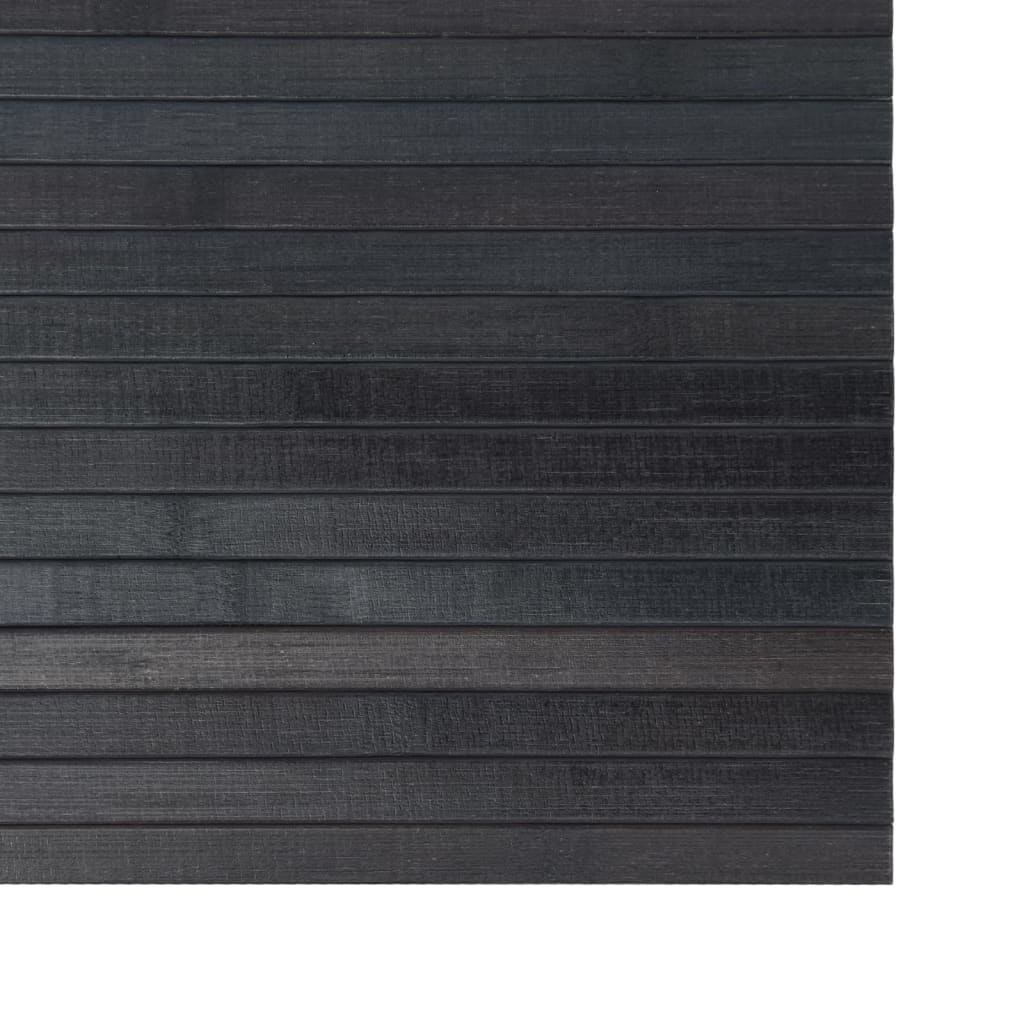 gulvtæppe 100x300 cm rektangulær bambus grå
