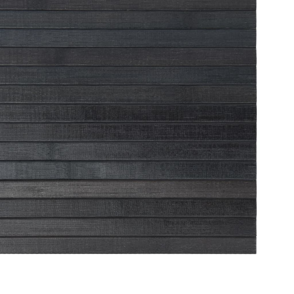 gulvtæppe 100x400 cm rektangulær bambus grå
