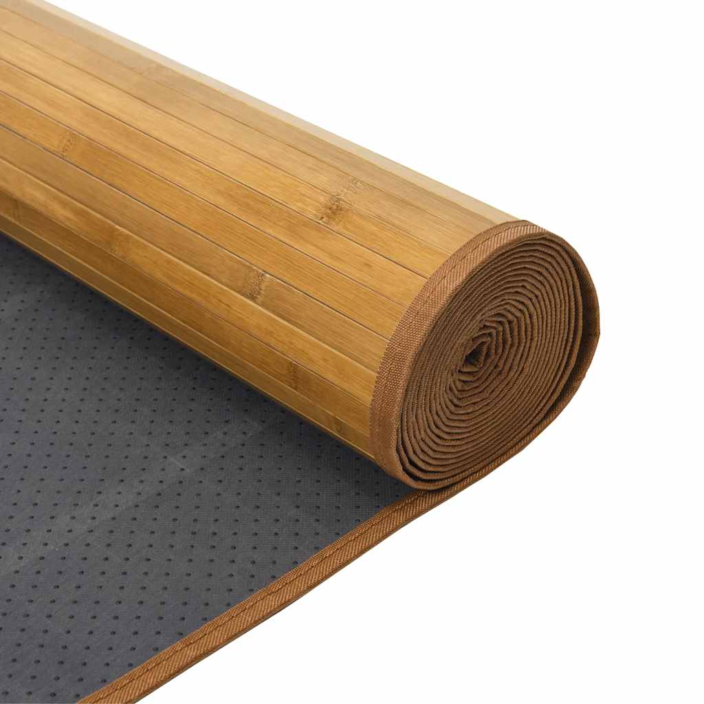 gulvtæppe 60x100 cm rektangulær bambus naturfarvet