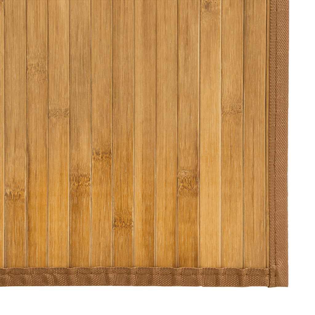 gulvtæppe 60x100 cm rektangulær bambus naturfarvet