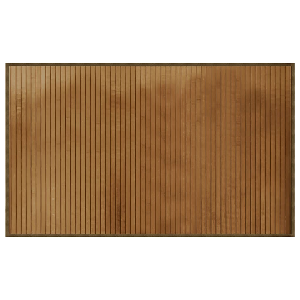 gulvtæppe 60x100 cm rektangulær bambus brun