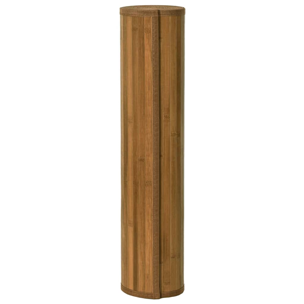 gulvtæppe 60x100 cm rektangulær bambus brun