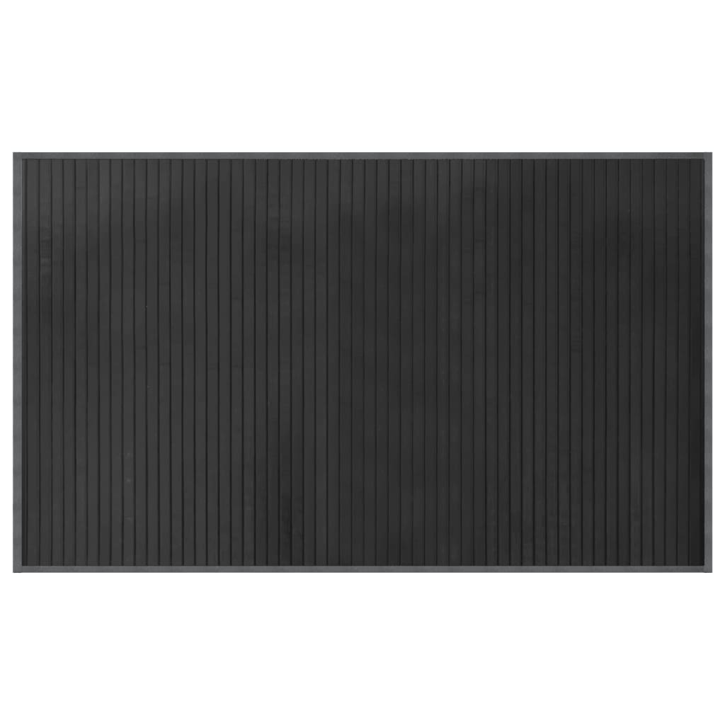 gulvtæppe 60x100 cm rektangulær bambus grå