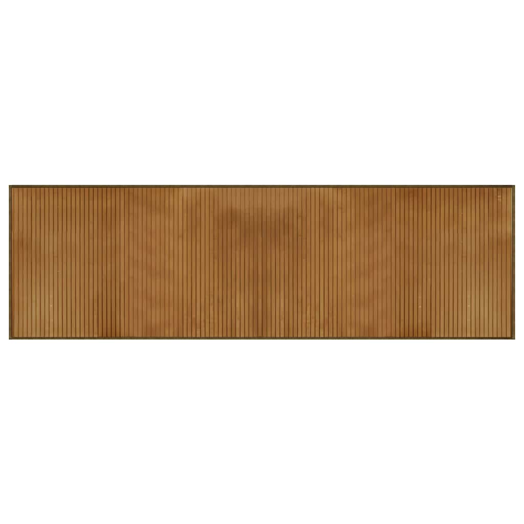 gulvtæppe 60x200 cm rektangulær bambus brun