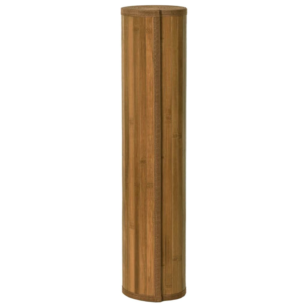 gulvtæppe 60x200 cm rektangulær bambus brun