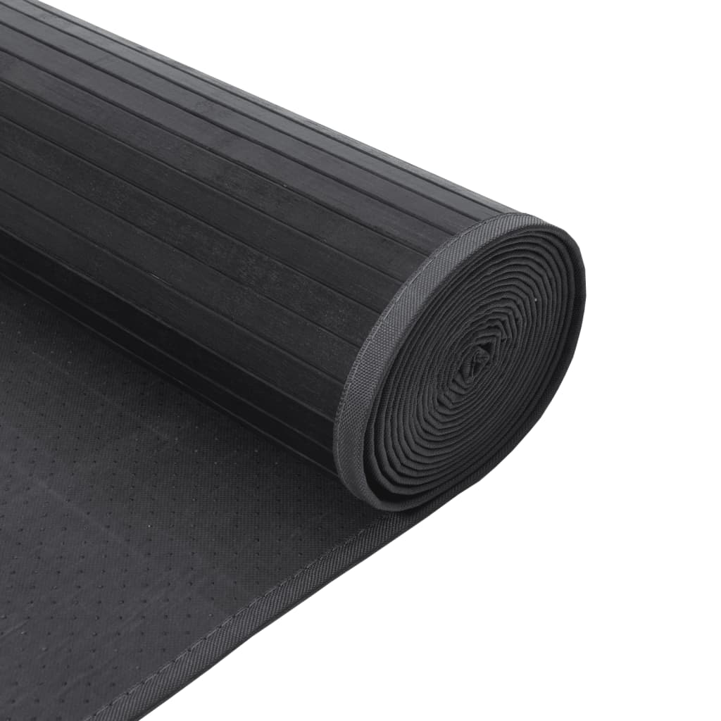 gulvtæppe 60x200 cm rektangulær bambus grå