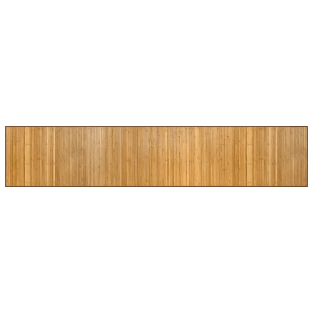 gulvtæppe 60x300 cm rektangulær bambus naturfarvet