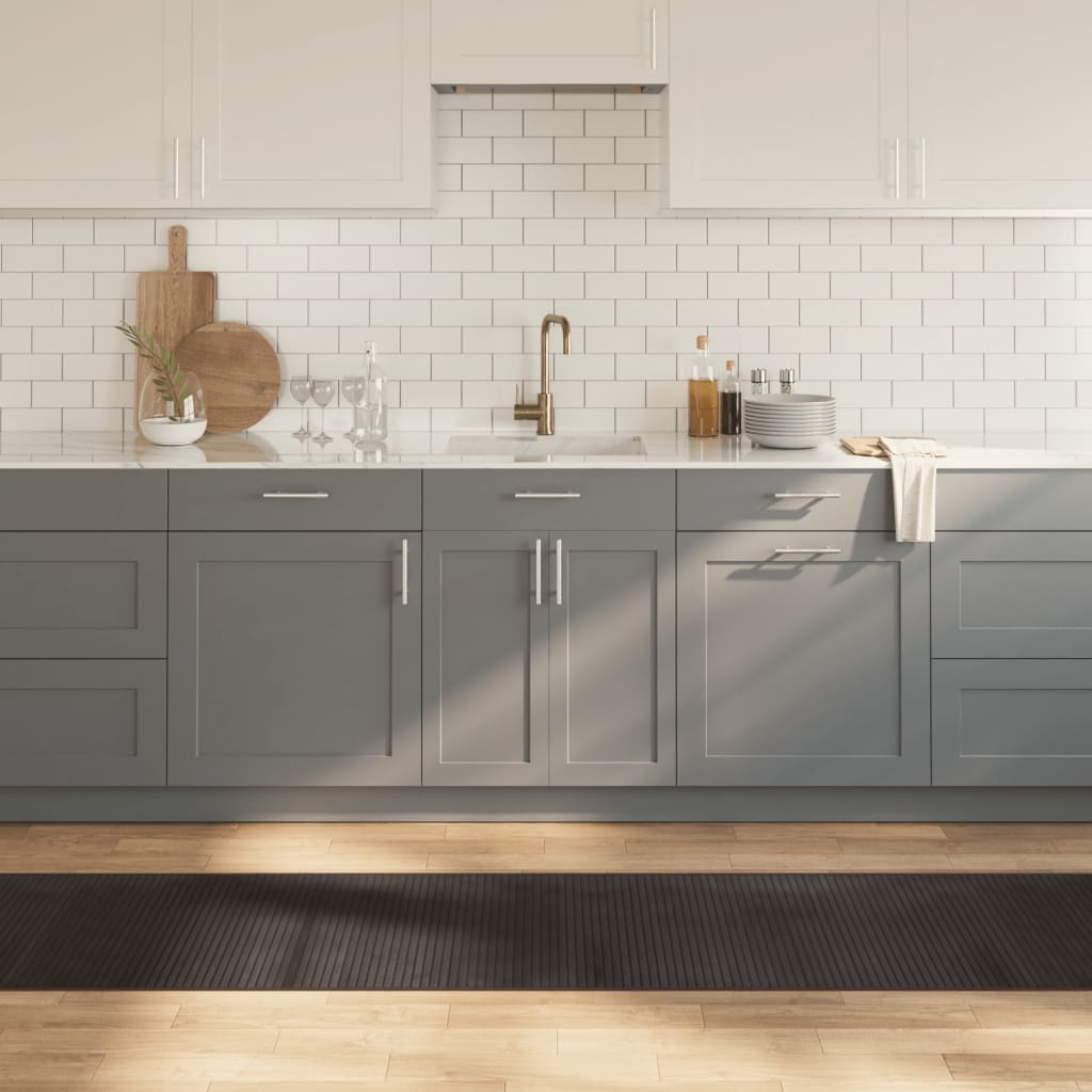 gulvtæppe 60x300 cm rektangulær bambus mørkebrun