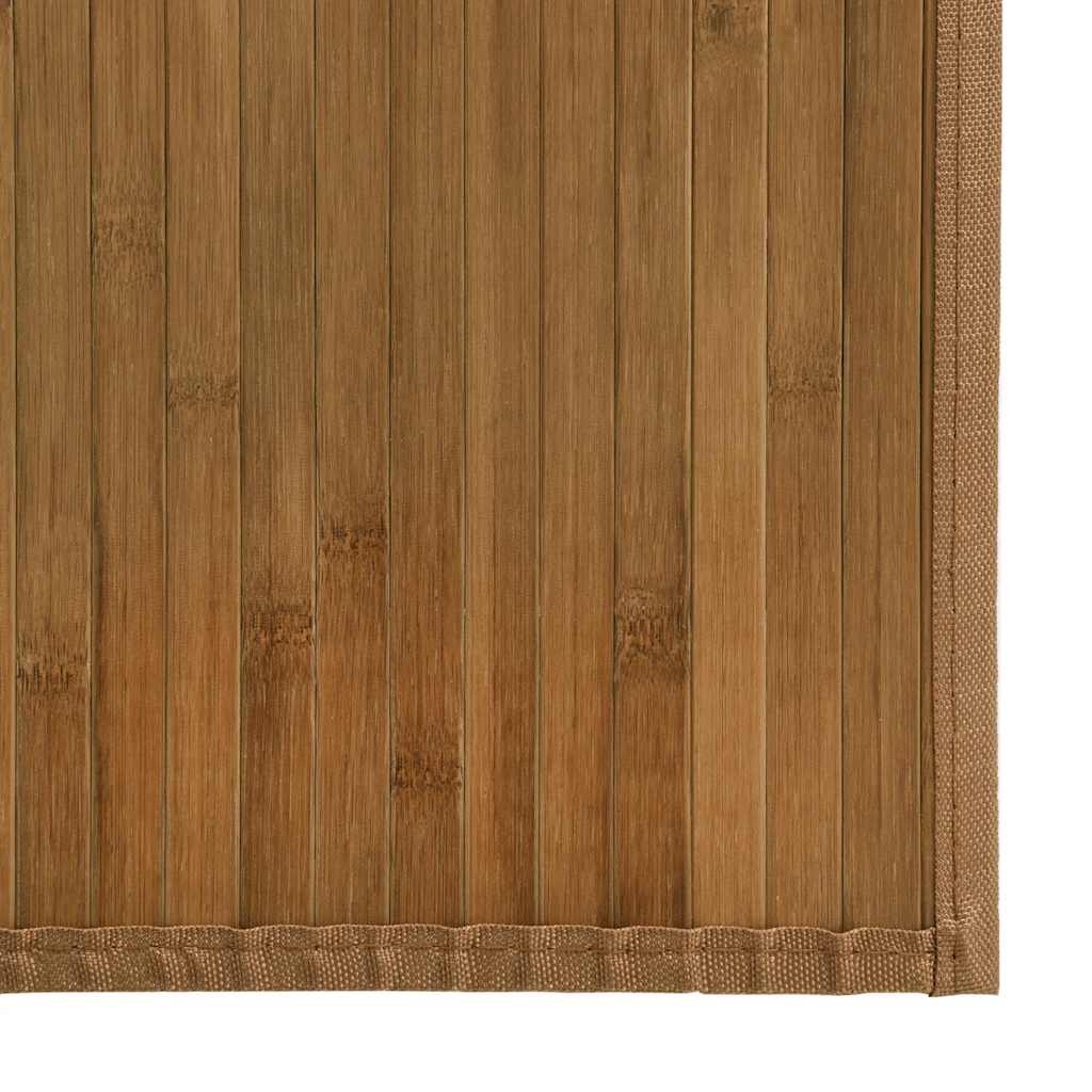 gulvtæppe 60x400 cm rektangulær bambus brun