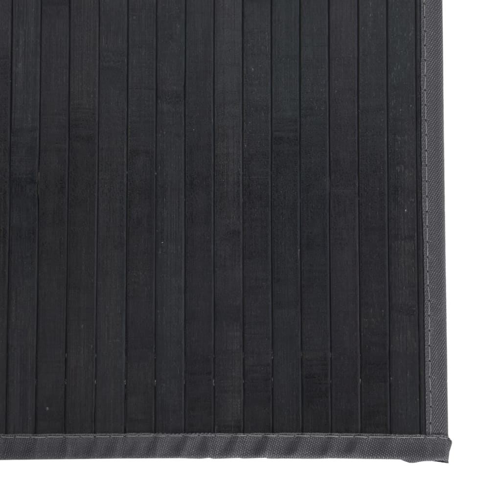 gulvtæppe 60x400 cm rektangulær bambus grå
