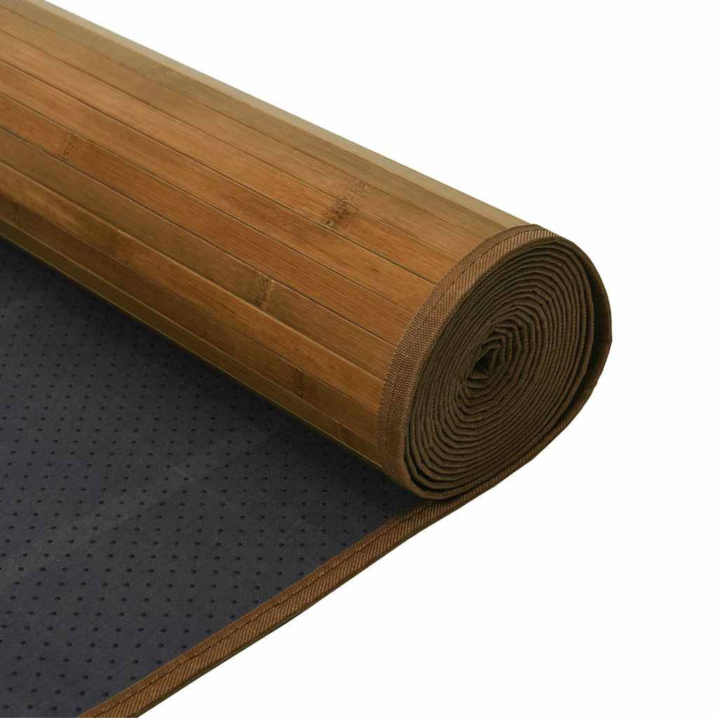 gulvtæppe 60x500 cm rektangulær bambus brun