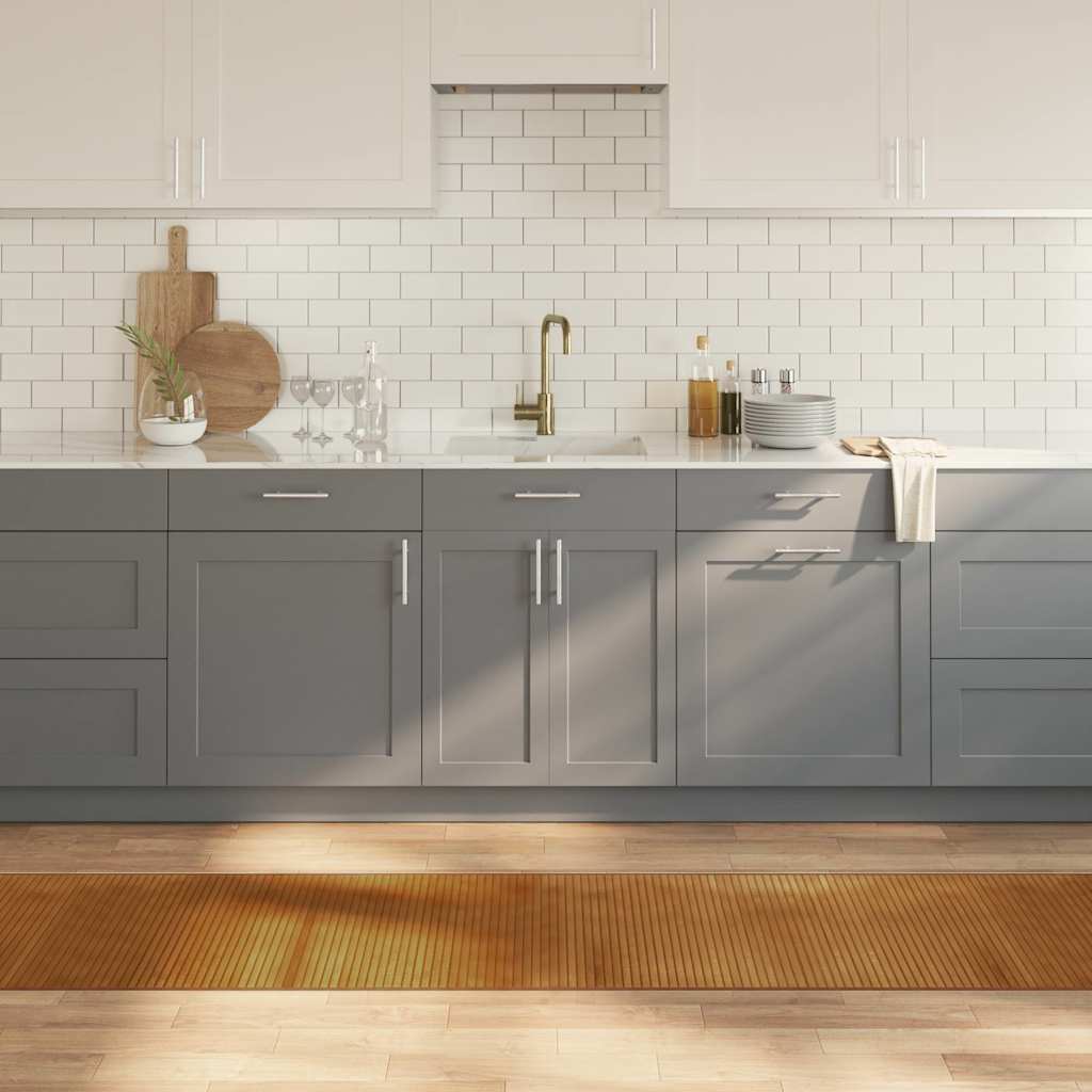 gulvtæppe 60x500 cm rektangulær bambus brun