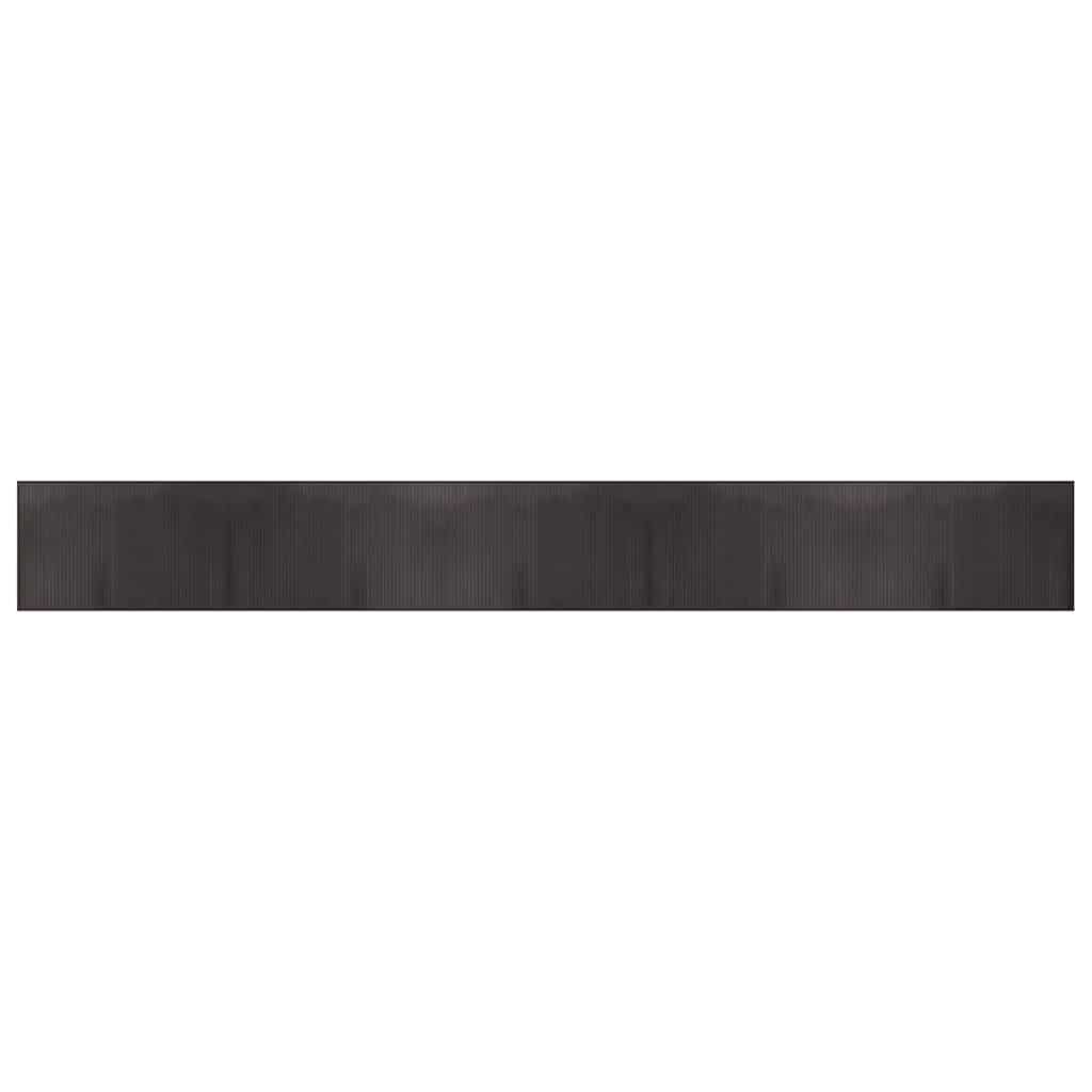 gulvtæppe 60x500 cm rektangulær bambus mørkebrun