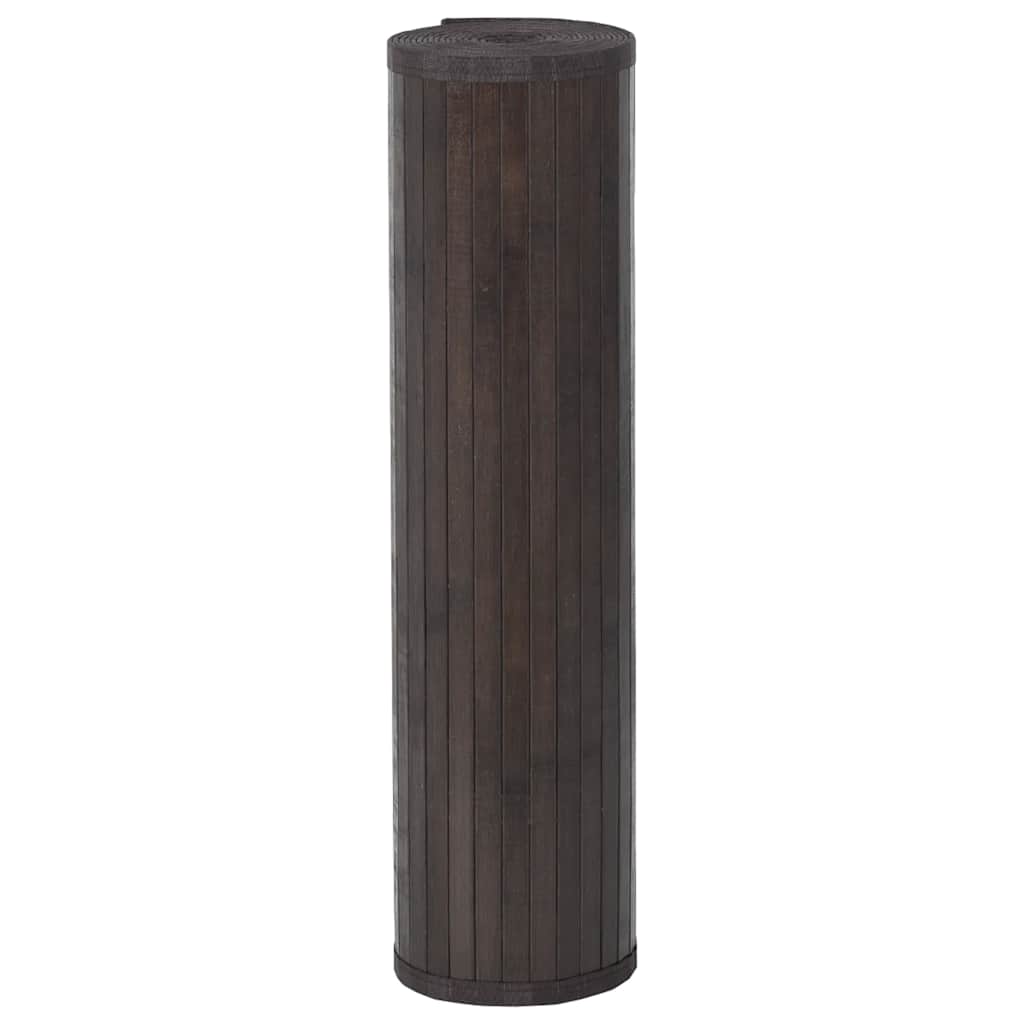 gulvtæppe 60x500 cm rektangulær bambus mørkebrun