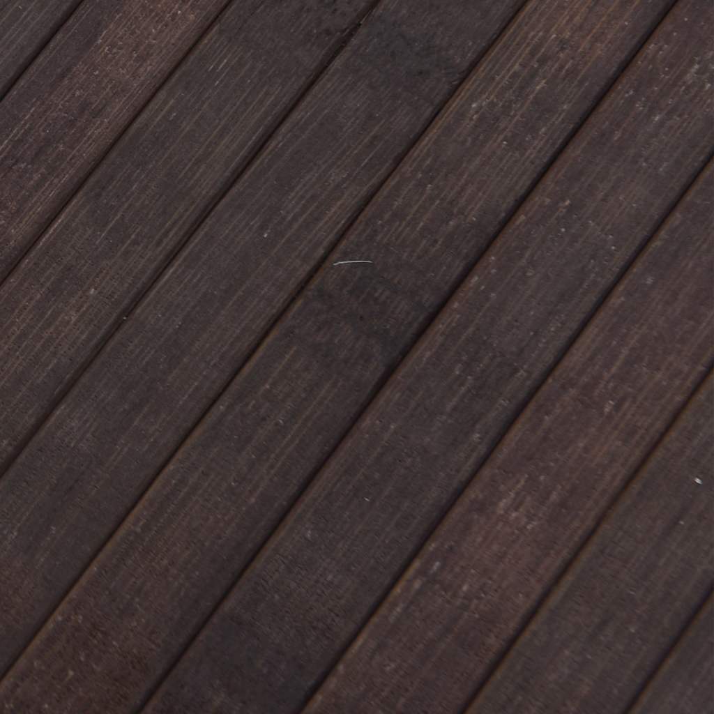 gulvtæppe 60x500 cm rektangulær bambus mørkebrun