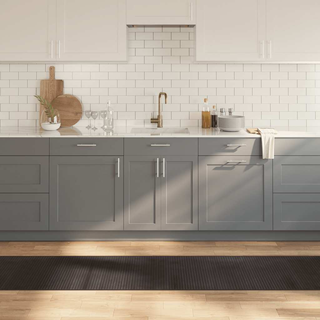 gulvtæppe 60x500 cm rektangulær bambus mørkebrun