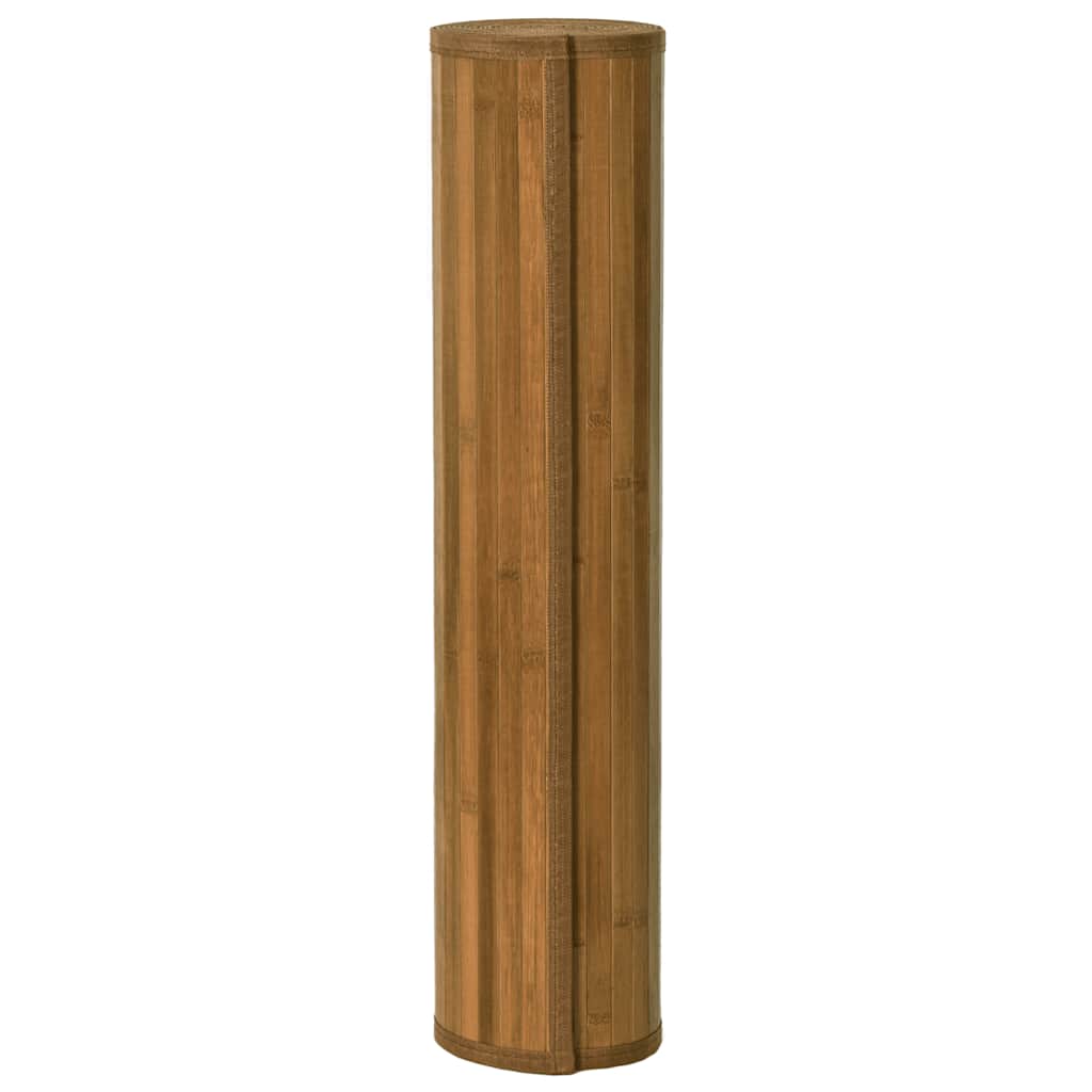 gulvtæppe 60x1000 cm rektangulær bambus brun