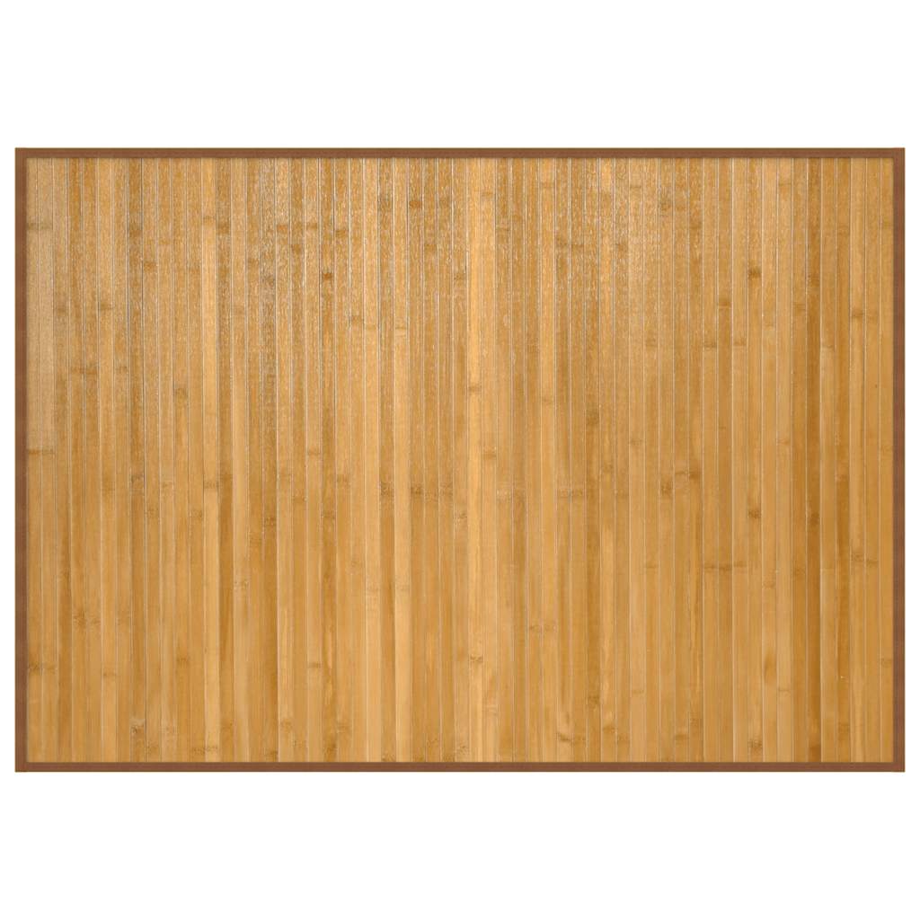 gulvtæppe 70x100 cm rektangulær bambus naturfarvet