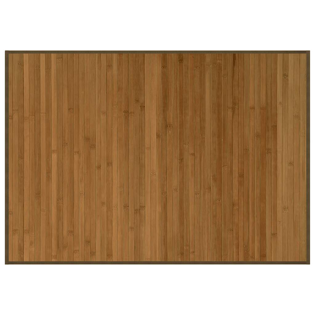gulvtæppe 70x100 cm rektangulær bambus brun