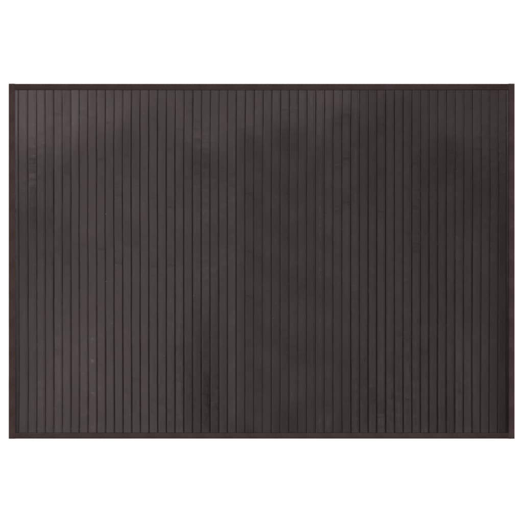 gulvtæppe 70x100 cm rektangulær bambus mørkebrun